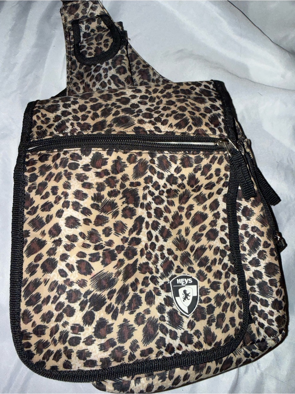 Heys Leopard Print Crossbody Sling Bag - Brown